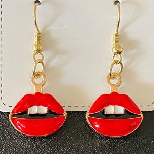 New Red Hot Lips Fashion Earrings